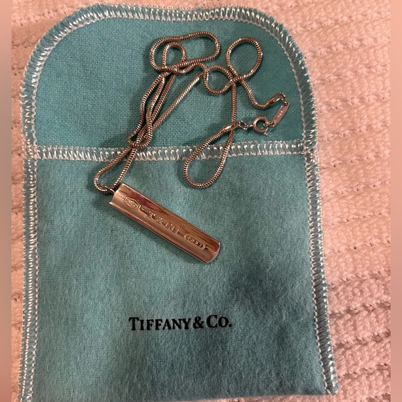 Tiffany & Co. Jewelry - Tiffany & Co Retired sterling silver bar pendant from 1837 collection